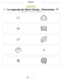 Aperçu de la feuille de travail imprimable La Légende du Bánh Chưng - Vietnamien