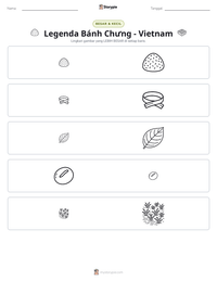 Prabaca lembar kerja cetak Legenda Bánh Chưng - Vietnam