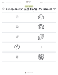 De Legende van Bánh Chưng - Vietnamees afdrukbare werkblad voorbeeld