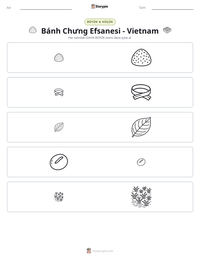 Bánh Chưng Efsanesi - Vietnam yazdırılabilir çalışma sayfası önizlemesi