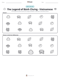 The Legend of Bánh Chưng - Vietnamese printable worksheet preview