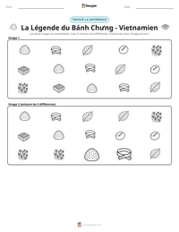 Aperçu de la feuille de travail imprimable La Légende du Bánh Chưng - Vietnamien
