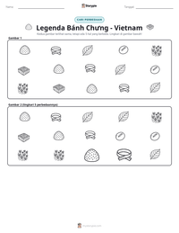 Prabaca lembar kerja cetak Legenda Bánh Chưng - Vietnam