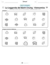 Anteprima della scheda stampabile di La Leggenda del Bánh Chưng - Vietnamita