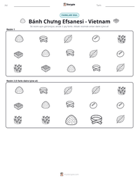 Bánh Chưng Efsanesi - Vietnam yazdırılabilir çalışma sayfası önizlemesi