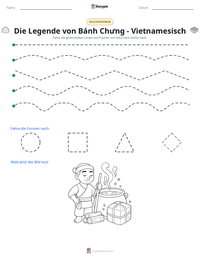 Die Legende von Bánh Chưng - Vietnamesisch druckbare Arbeitsblatt Vorschau