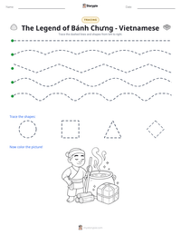 The Legend of Bánh Chưng - Vietnamese printable worksheet preview