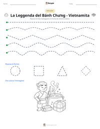 Anteprima della scheda stampabile di La Leggenda del Bánh Chưng - Vietnamita