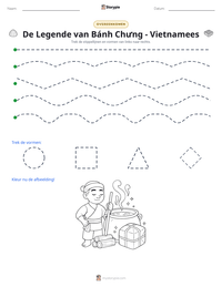 De Legende van Bánh Chưng - Vietnamees afdrukbare werkblad voorbeeld
