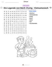 Die Legende von Bánh Chưng - Vietnamesisch druckbare Arbeitsblatt Vorschau