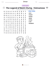 The Legend of Bánh Chưng - Vietnamese printable worksheet preview