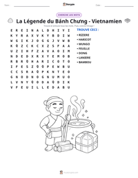 Aperçu de la feuille de travail imprimable La Légende du Bánh Chưng - Vietnamien