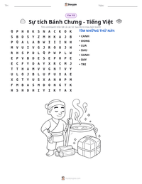 Xem trước tài liệu in sẵn Sự tích Bánh Chưng - Tiếng Việt