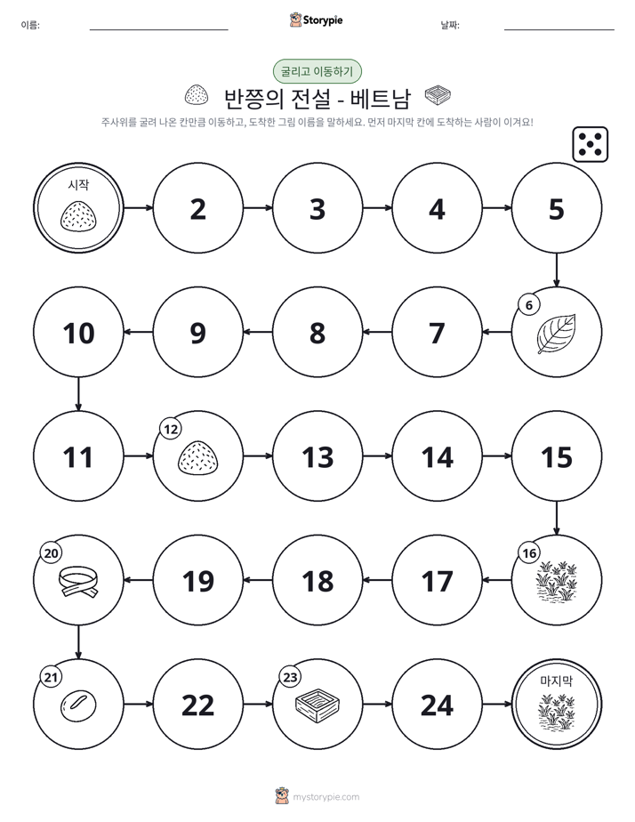 주사위 굴리고 이동하기 게임