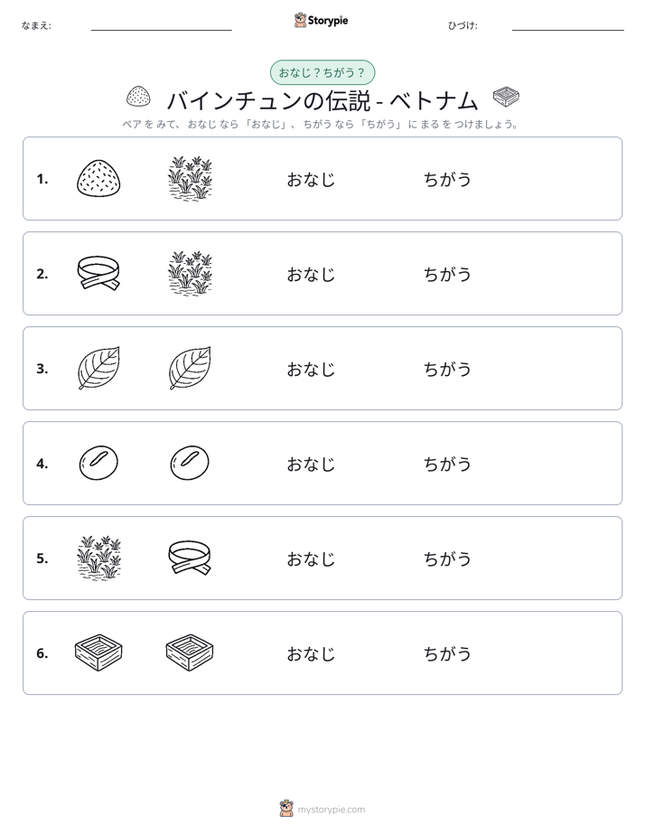 同じか違うか