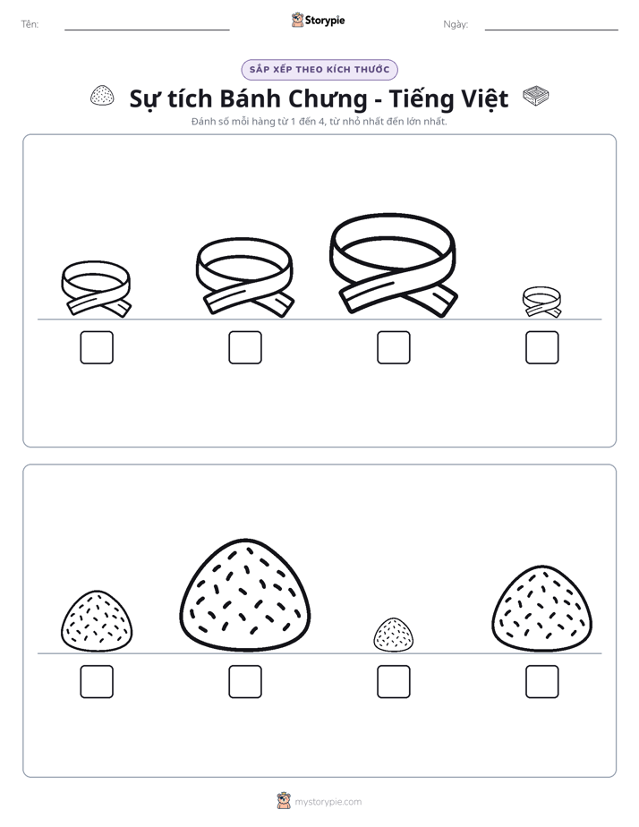 Thứ Tự Kích Thước