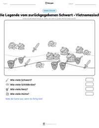 Die Legende vom zurückgegebenen Schwert - Vietnamesisch druckbare Arbeitsblatt Vorschau