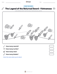The Legend of the Returned Sword - Vietnamese printable worksheet preview