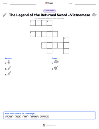 The Legend of the Returned Sword - Vietnamese printable worksheet preview