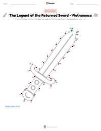 The Legend of the Returned Sword - Vietnamese printable worksheet preview