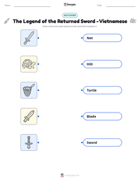 The Legend of the Returned Sword - Vietnamese printable worksheet preview