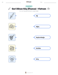 Geri Dönen Kılıç Efsanesi - Vietnam yazdırılabilir çalışma sayfası önizlemesi