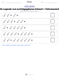 Die Legende vom zurückgegebenen Schwert - Vietnamesisch druckbare Arbeitsblatt Vorschau