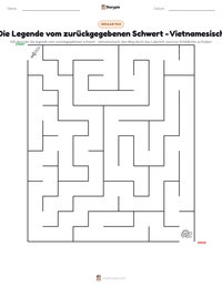Die Legende vom zurückgegebenen Schwert - Vietnamesisch druckbare Arbeitsblatt Vorschau