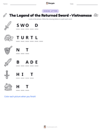 The Legend of the Returned Sword - Vietnamese printable worksheet preview
