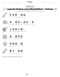 Prabaca lembar kerja cetak Legenda Pedang yang Dikembalikan - Vietnam