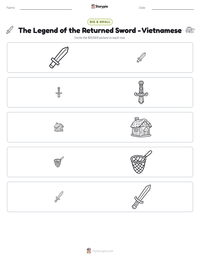 The Legend of the Returned Sword - Vietnamese printable worksheet preview
