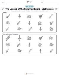 The Legend of the Returned Sword - Vietnamese printable worksheet preview
