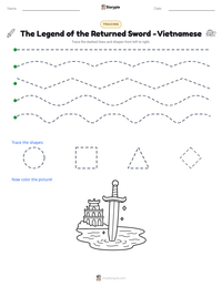 The Legend of the Returned Sword - Vietnamese printable worksheet preview