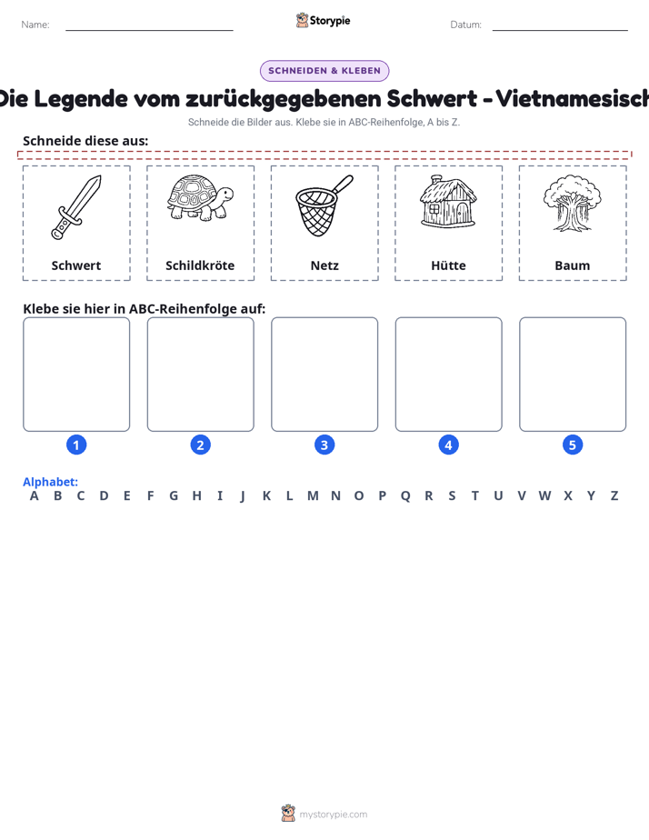 Schneiden & Einfügen Alphabet