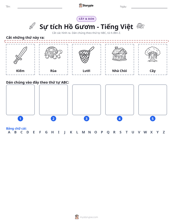 Cắt & Dán Chữ Cái