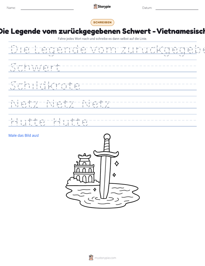 Schreibübung