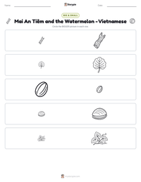Mai An Tiêm and the Watermelon - Vietnamese printable worksheet preview