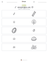 마이안티엠과 수박 인쇄 가능한 워크시트 미리보기
