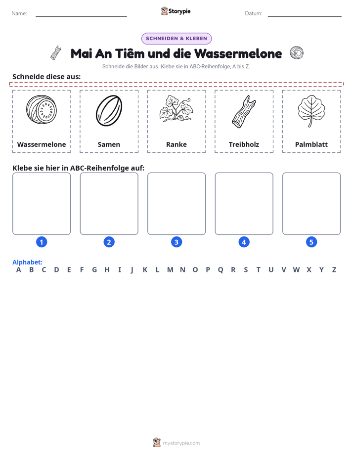 Schneiden & Einfügen Alphabet