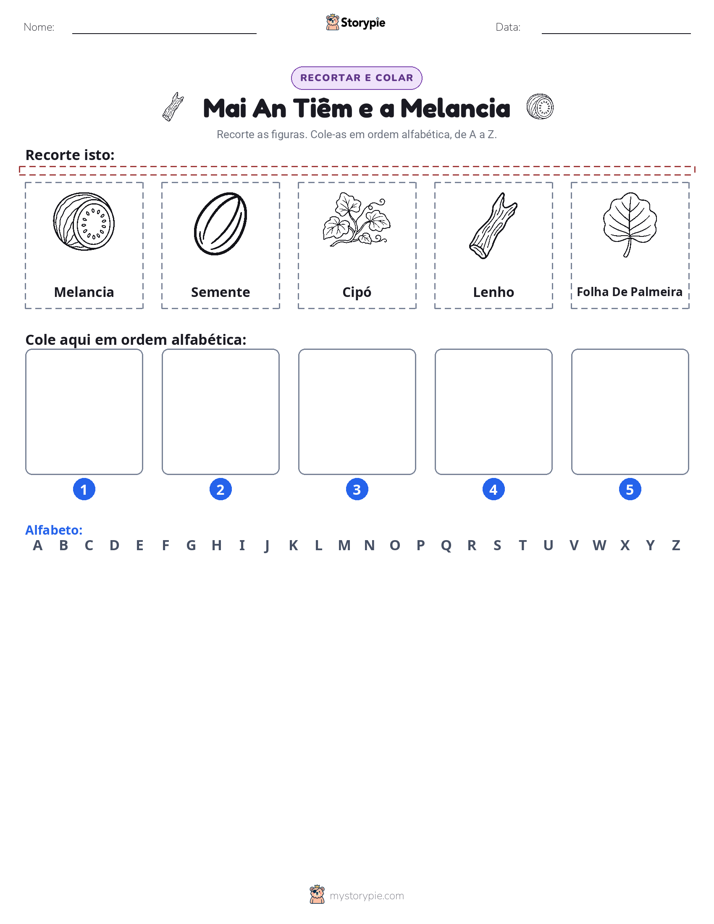 Recortar & Colar Alfabeto
