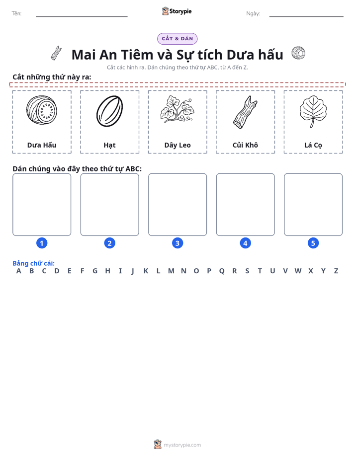 Cắt & Dán Chữ Cái