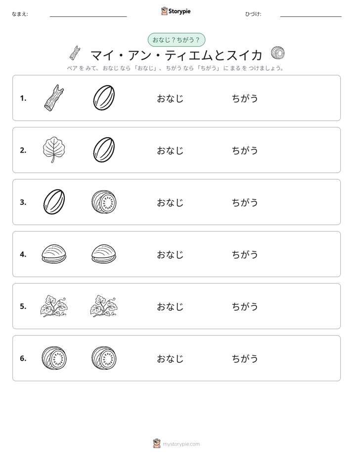 同じか違うか