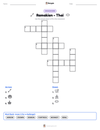 Ramakien - Thai printable worksheet preview