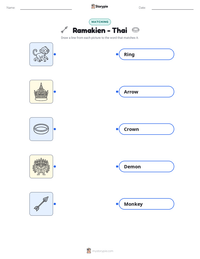 Ramakien - Thai printable worksheet preview