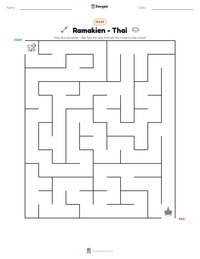 Ramakien - Thai printable worksheet preview