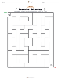 Anteprima della scheda stampabile di Ramakien - Tailandese