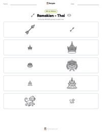 Ramakien - Thai printable worksheet preview