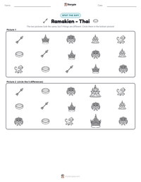 Ramakien - Thai printable worksheet preview
