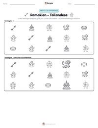 Anteprima della scheda stampabile di Ramakien - Tailandese