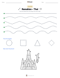 Ramakien - Thai printable worksheet preview